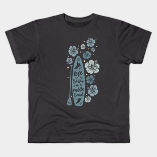 SUP Flowers (blue) Kids T-Shirt